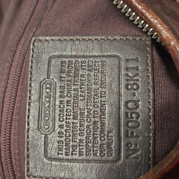 Coach Signature Print Hobo Style Purse - Picture 10 of 16